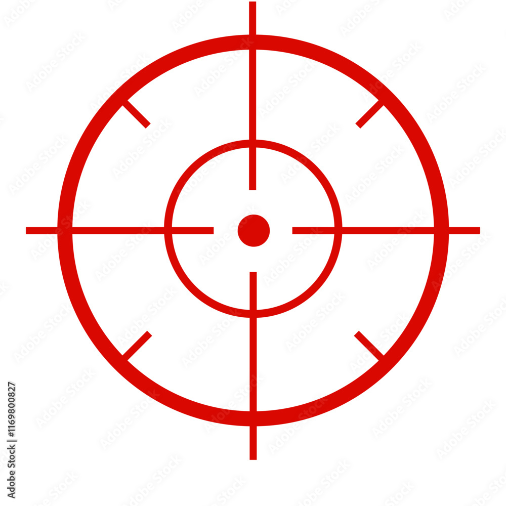 Red Target aim icons military . Vector icon Red Target aim icons military . Vector icon