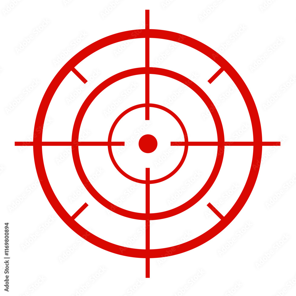 Red Target aim icons military . Vector icon Red Target aim icons military . Vector icon
