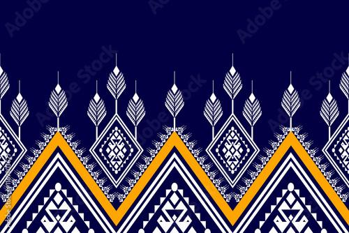Geometric ethnic oriental seamless pattern traditional Design for background,carpet,wallpaper.clothing,wrapping,Batik fabric,Vector illustration.embroidery style - Sadu, sadou, sadow or sado