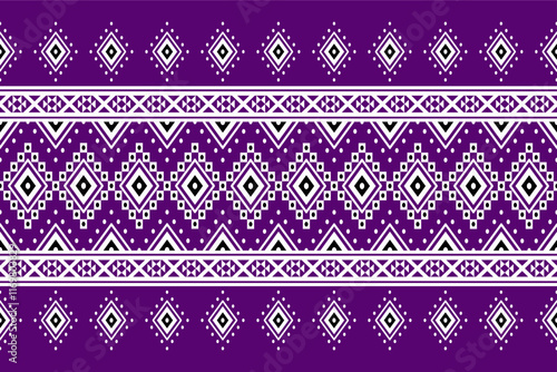 Geometric ethnic oriental seamless pattern traditional Design for background,carpet,wallpaper.clothing,wrapping,Batik fabric,Vector illustration.embroidery style - Sadu, sadou, sadow or sado