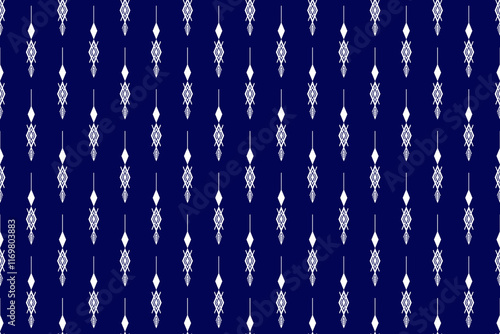 Geometric ethnic oriental seamless pattern traditional Design for background,carpet,wallpaper.clothing,wrapping,Batik fabric,Vector illustration.embroidery style - Sadu, sadou, sadow or sado