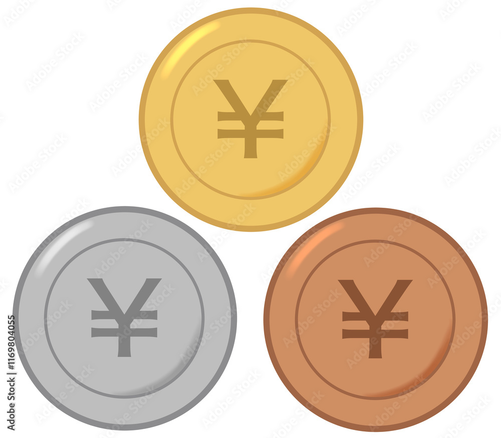金・銀・銅の円コインセット