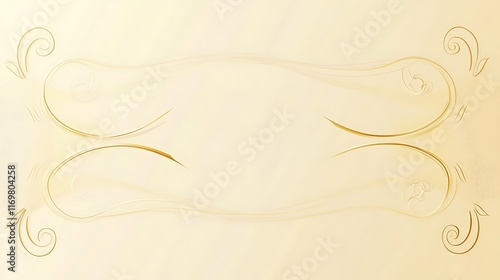 Elegant Cream Background With Gold Swirls Design