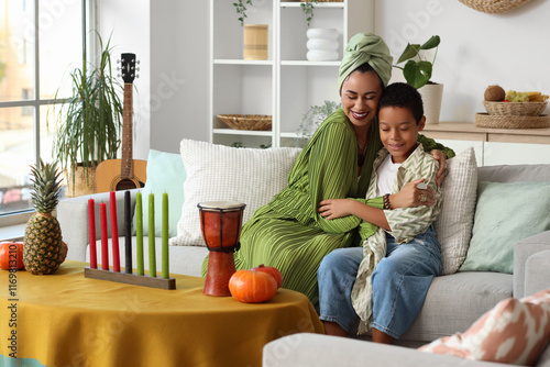 African-American mother wit...