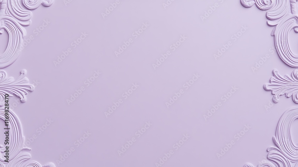 Lavender Background with Ornate Decorative Frame Lavender Background with Ornate Decorative Frame