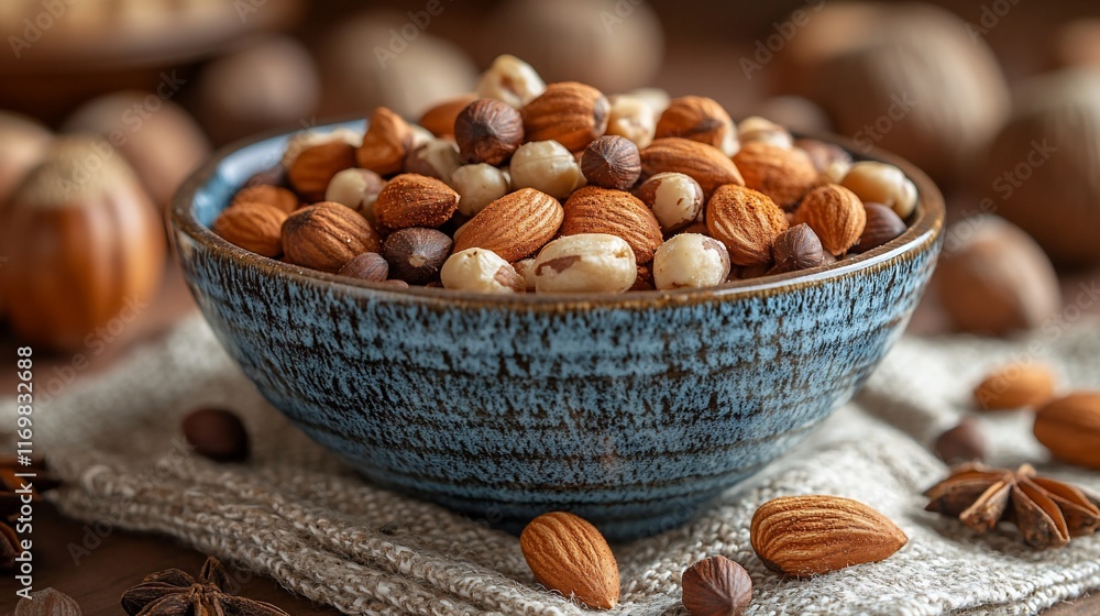 A Bowl Of Mixed Nuts And Seeds A Healthy Snack A Bowl Of Mixed Nuts And Seeds A Healthy Snack
