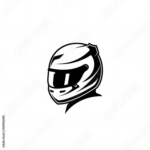 A stylized illustration of a racing helmet photo