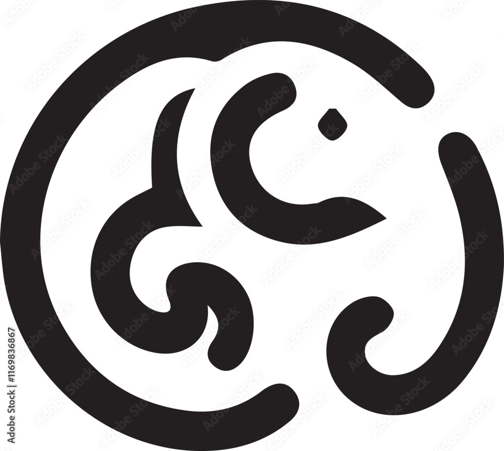 Modern abstract elephant animal anagram symbol logo icon design as a silhouette depiction of a growing large company mascot emblem Modern abstract elephant animal anagram symbol logo icon design as a silhouette depiction of a growing large company mascot emblem