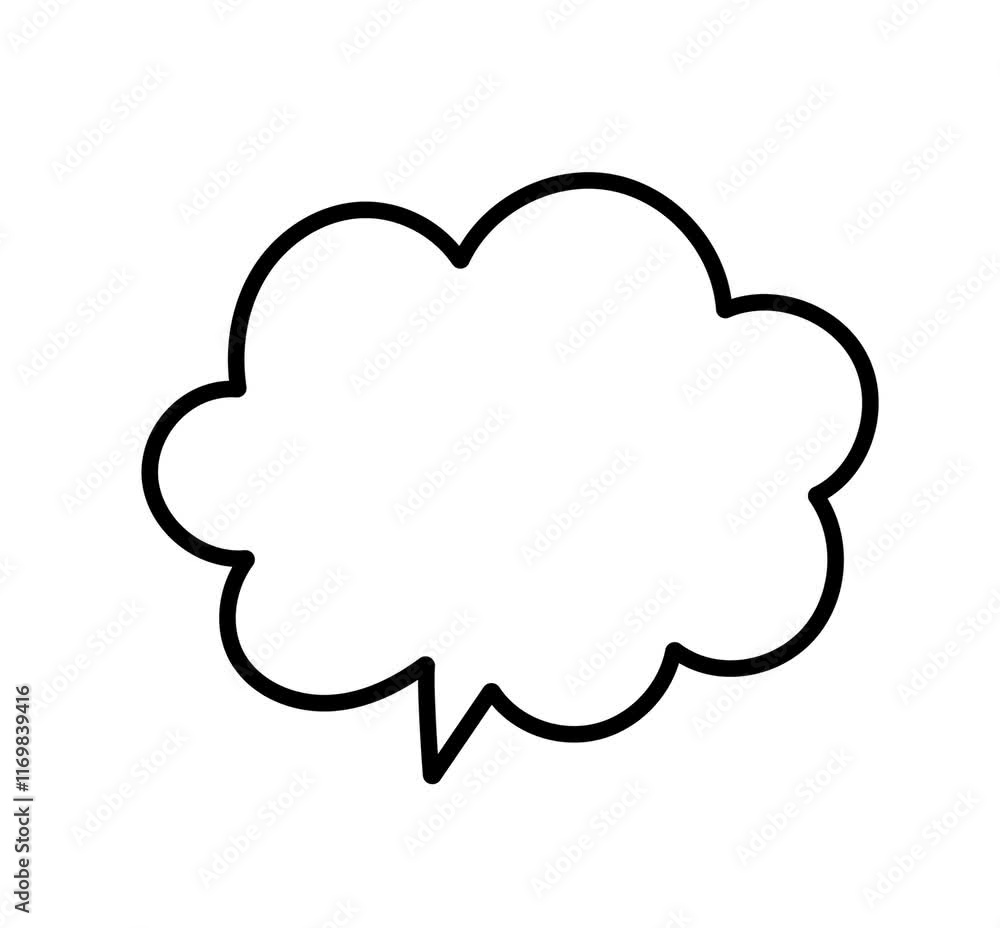 Speech bubble frame icon Simple hand-drawn speech bubble Vector illustration material Monochrome Black and white White background Speech bubble frame icon Simple hand-drawn speech bubble Vector illustration material Monochrome Black and white White background