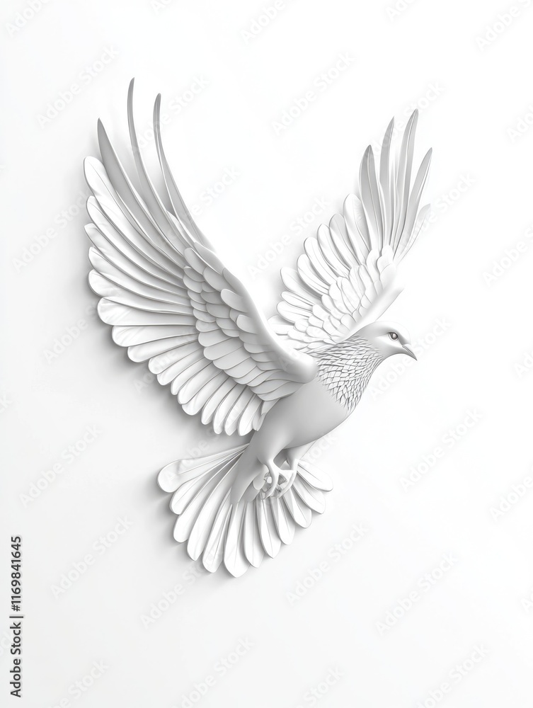 Obraz premium Artistic sculpture of bird in flight, perfect for decorative purposes.