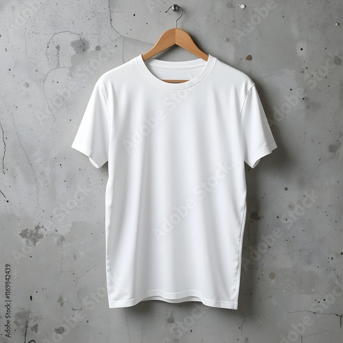 white t shirt on a hanger