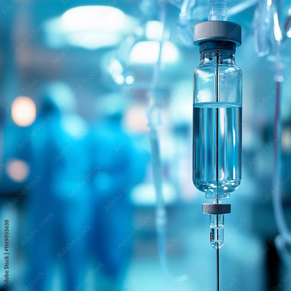 Intravenous Drip in a Blurred Hospital Setting Intravenous Drip in a Blurred Hospital Setting