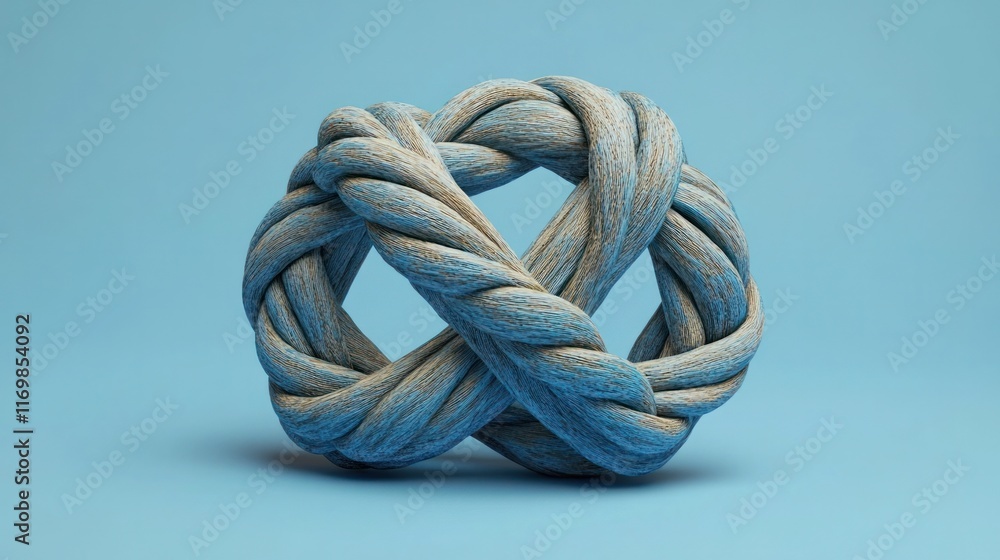 Intricate woven heart shaped fiber art in shades of blue and teal forming a conceptual design with a minimalist modern and serene aesthetic The intertwined Intricate woven heart shaped fiber art in shades of blue and teal forming a conceptual design with a minimalist modern and serene aesthetic The intertwined