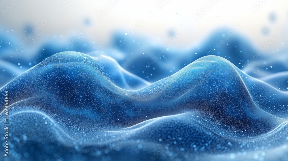Serene Fluid Motion with Gentle Waves and Shimmering Texture Serene Fluid Motion with Gentle Waves and Shimmering Texture