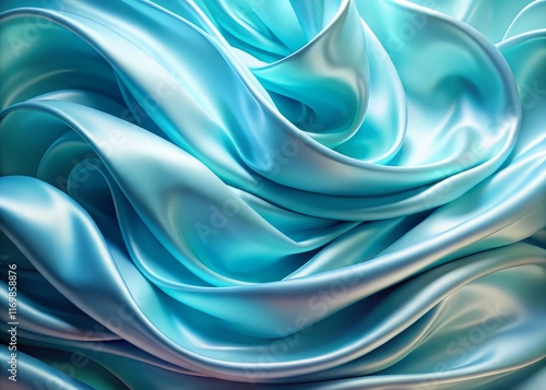 Wallpaper Mural Pastel Blue Abstract Silk Wave Swirl - Elegant Background Texture Torontodigital.ca