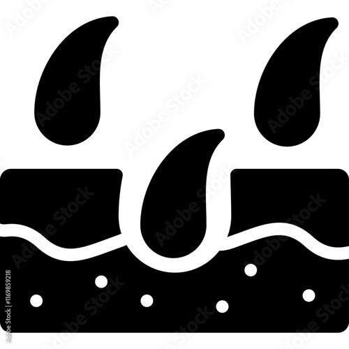 hair loss icon illustration design with solid