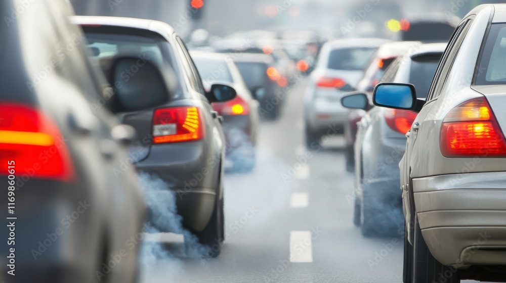 Traffic Jam with Exhaust Emissions on Urban Road Traffic Jam with Exhaust Emissions on Urban Road