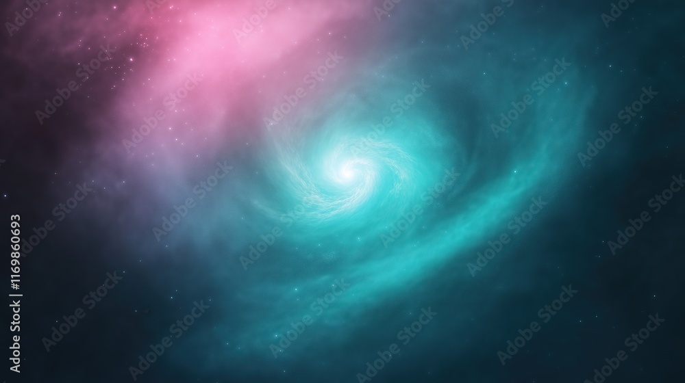 Fototapeta premium Mesmerizing Cosmic Swirl With Nebula And Galaxies In Vivid Colors Showcasing Ethereal Space Beauty And Astral Wonders