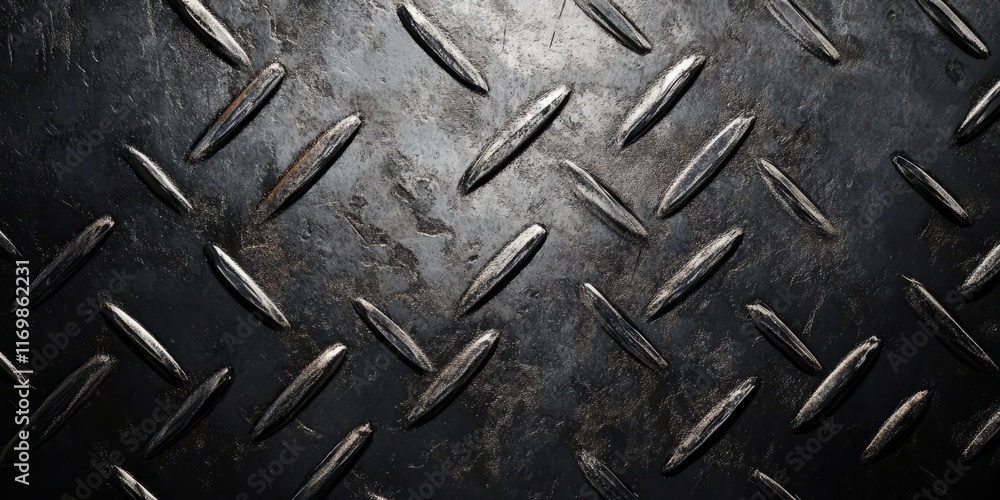 Black metal background with light reflections, metallic texture. Black metal background with light reflections, metallic texture.
