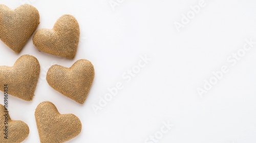 Wallpaper Mural Burlap heart decorations home studio photo minimalist close-up craft Torontodigital.ca