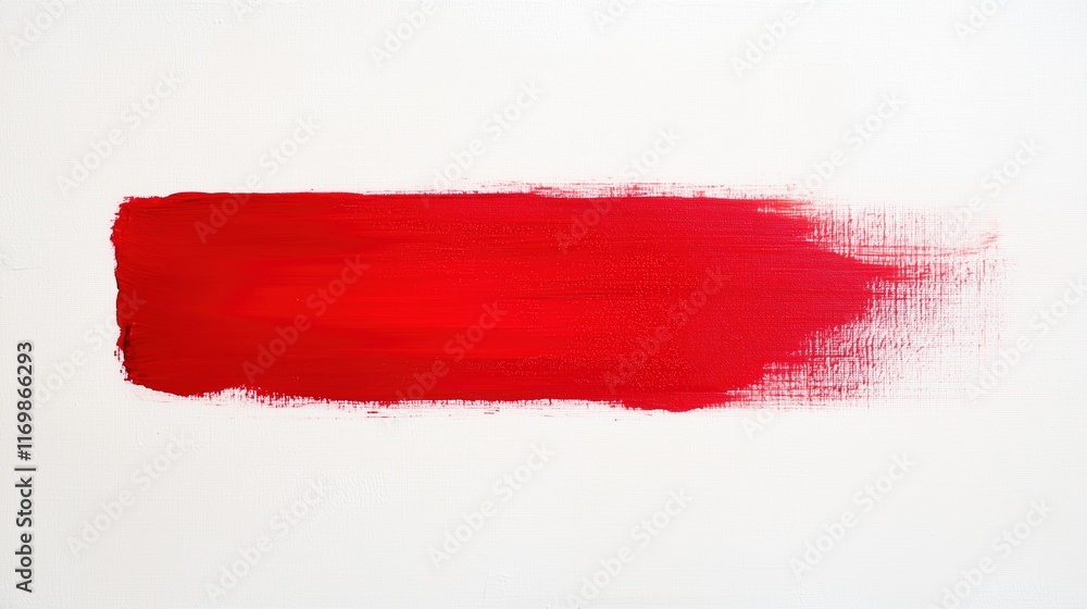 Bold Red Brushstroke on White Canvas Emphasizing Minimalist Art and Modern Concepts with a Simple Abstract Design Perfect for Contemporary Spaces Bold Red Brushstroke on White Canvas Emphasizing Minimalist Art and Modern Concepts with a Simple Abstract Design Perfect for Contemporary Spaces