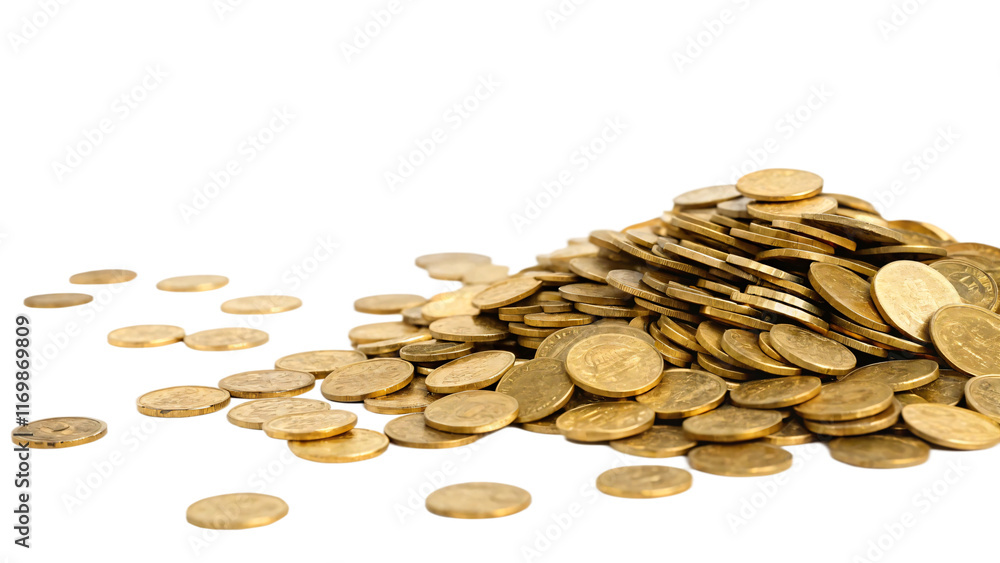 A towering stack of gleaming gold coins symbolizes wealth and financial prosperity A towering stack of gleaming gold coins symbolizes wealth and financial prosperity
