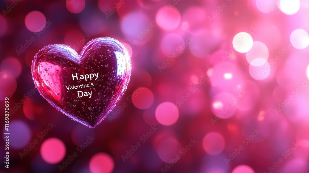 Obraz premium Valentine’s Day greeting card background template with heart shape