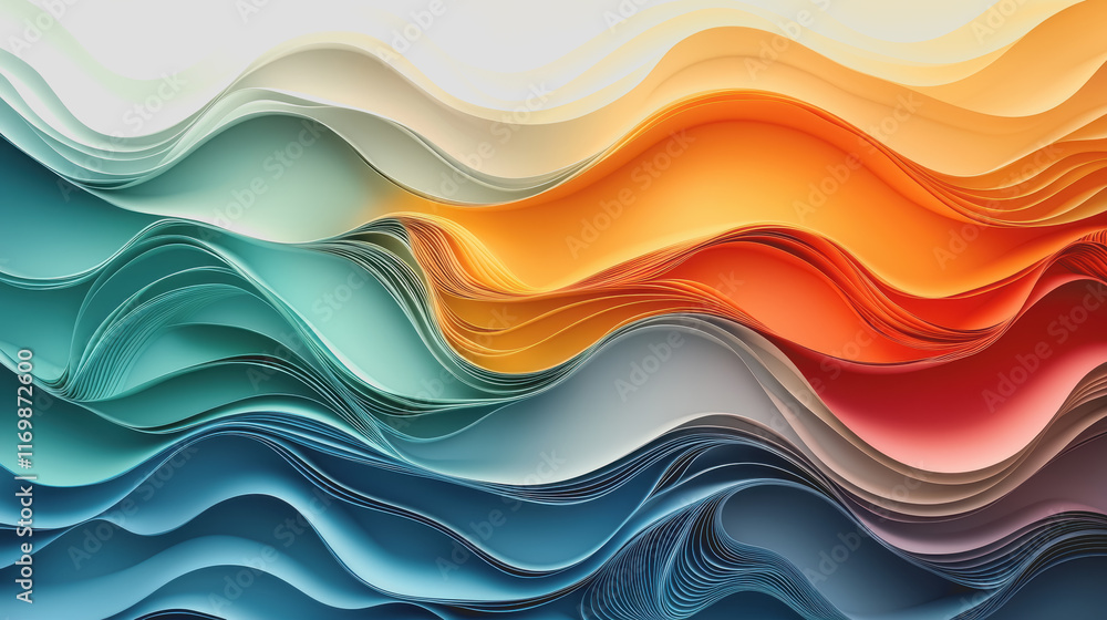 Vibrant Abstract Background Featuring Flowing Wavy Shapes in Vivid Colors Creating a Dynamic and Engaging Visual Experience Perfect for Modern Art and Design Projects or Digital Media Vibrant Abstract Background Featuring Flowing Wavy Shapes in Vivid Colors Creating a Dynamic and Engaging Visual Experience Perfect for Modern Art and Design Projects or Digital Media
