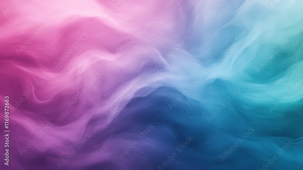 Fototapeta premium Winter Solstice Aurora Borealis Patterns Featuring Cool Hues in Abstract Design with Fluid Dynamic Swirls