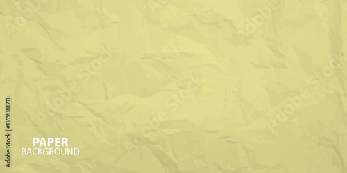 Glued paper wrinkled effect, vector realistic paper background. 
