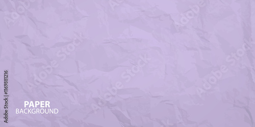 Glued paper wrinkled effect, vector realistic paper background. 