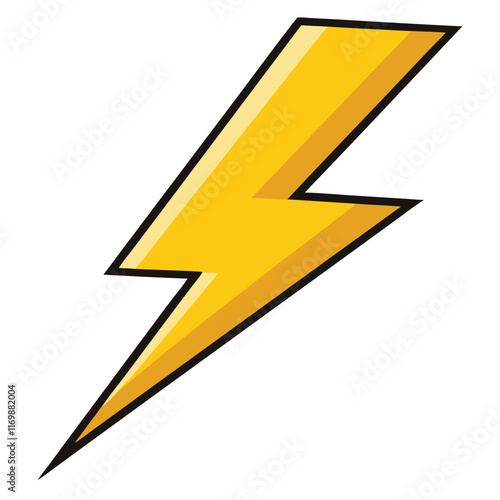 Free Download vector lightning icon, simple color illustration of lightning - GFXLoad