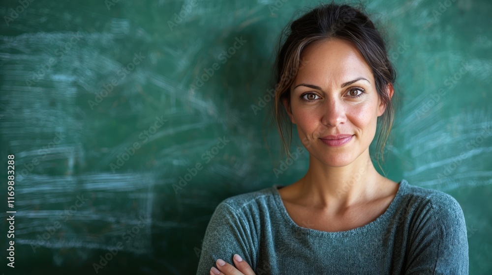 Confident Educator with Warm Smile Confident Educator with Warm Smile