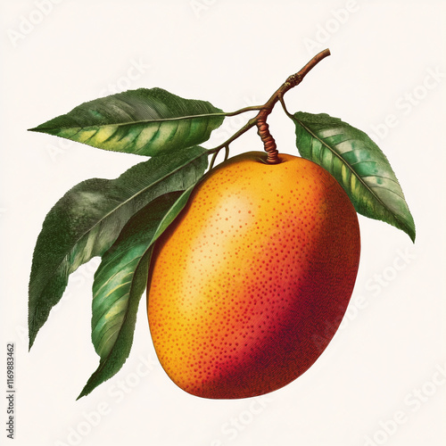 realistic botanical vintage fruit hand drawing