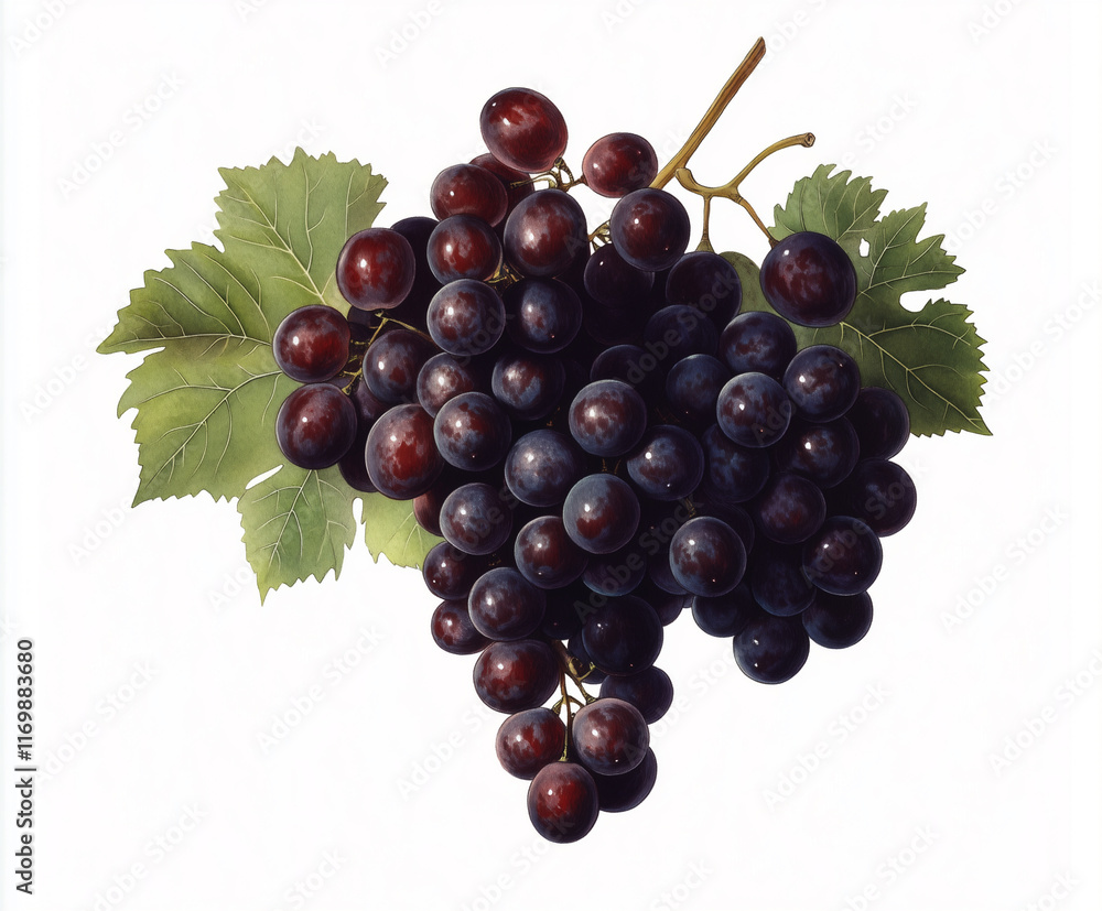 Fototapeta premium realistic botanical vintage fruit hand drawing