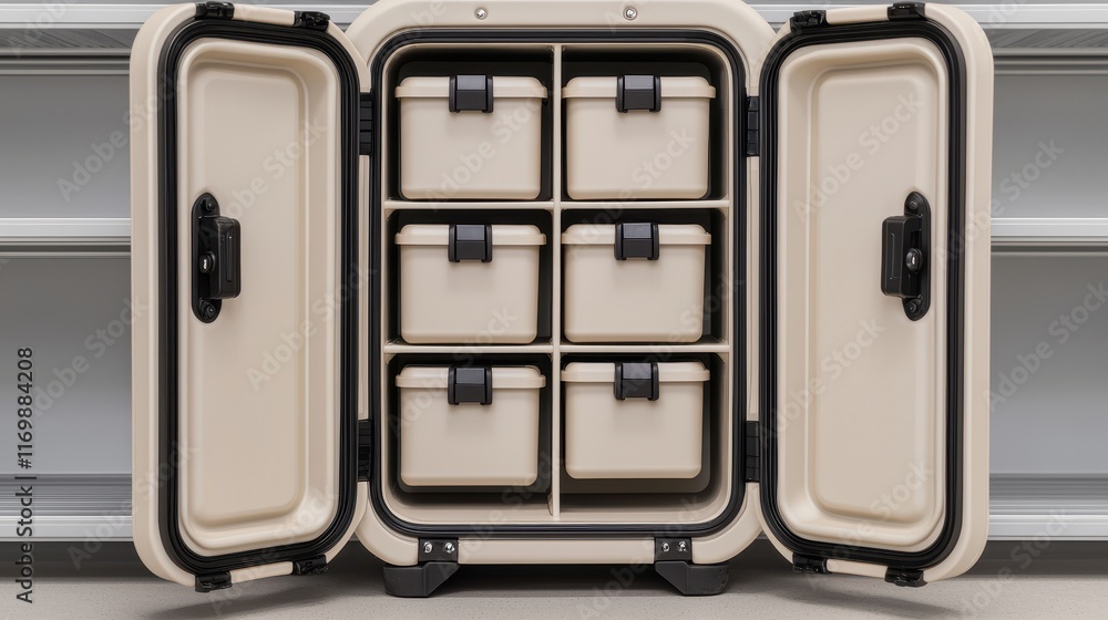 Obraz premium Versatile Storage Container with Six Organized Compartments