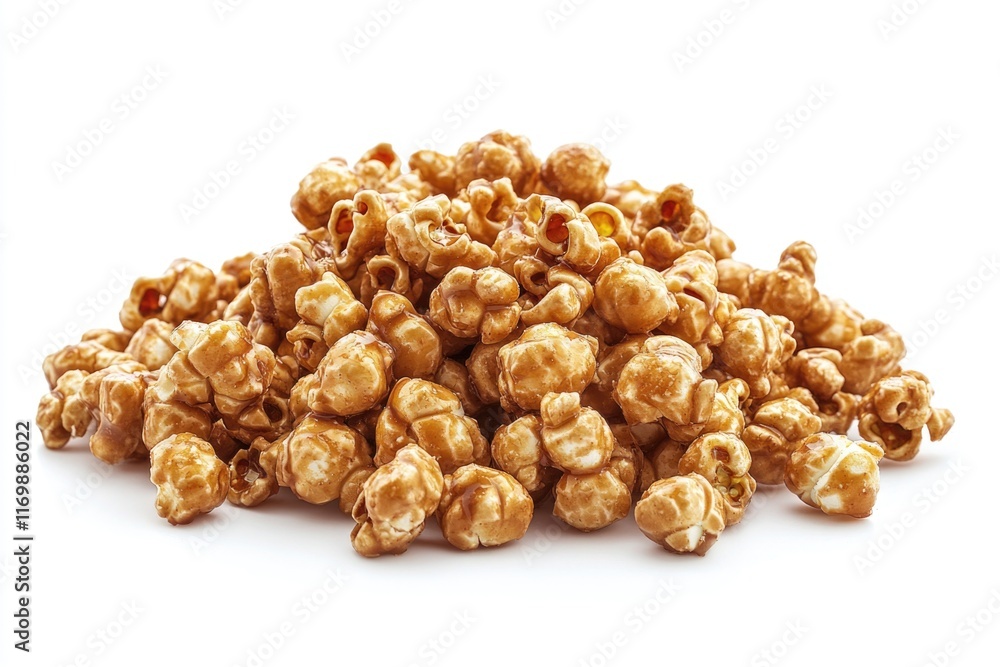 A large pile of fresh, crispy caramel popcorn, perfect for snacking or movie nights. A large pile of fresh, crispy caramel popcorn, perfect for snacking or movie nights.