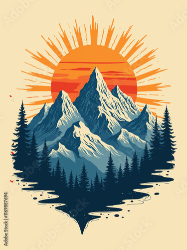 Poster with a typography Maun tend t-shirt design