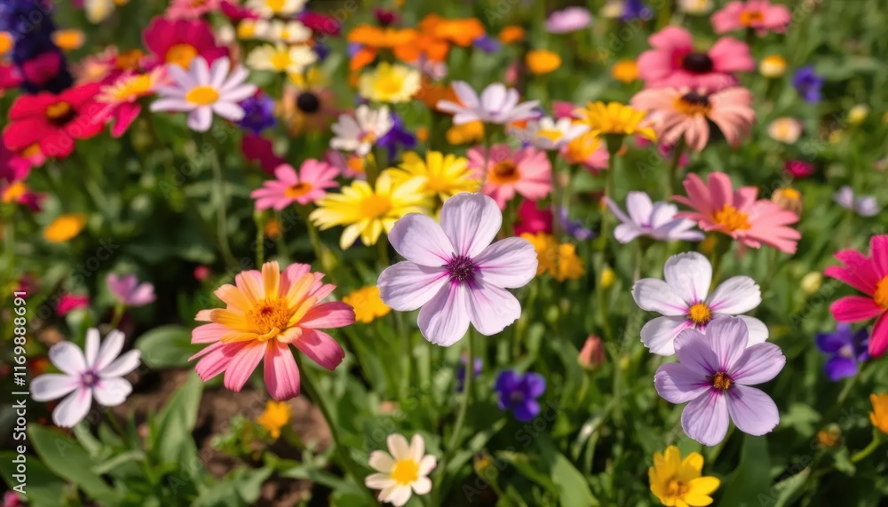 Vibrant Flower Meadow in Full Bloom Vibrant Flower Meadow in Full Bloom