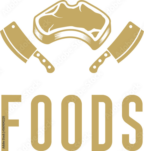 Simple premium australian butcher beef steak wagyu sirloin tenderloin vector icon logo design