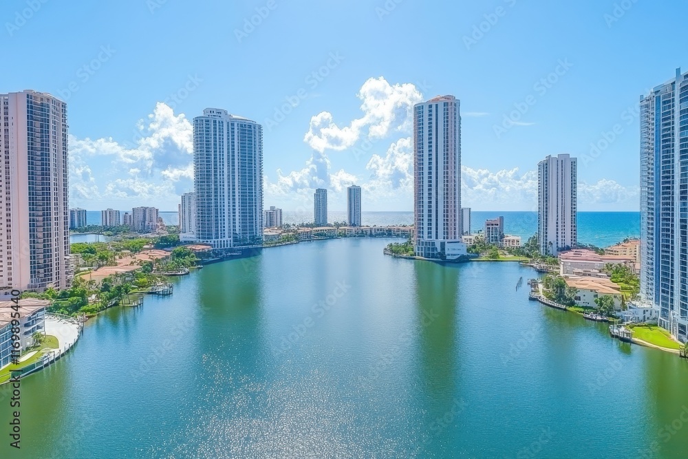 Luxury high-rise condos by ocean. Ideal for real estate, travel, and coastal living websites. Luxury high-rise condos by ocean. Ideal for real estate, travel, and coastal living websites.