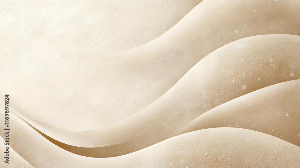 Obraz premium Abstract Beige Waves with Subtle Sparkle