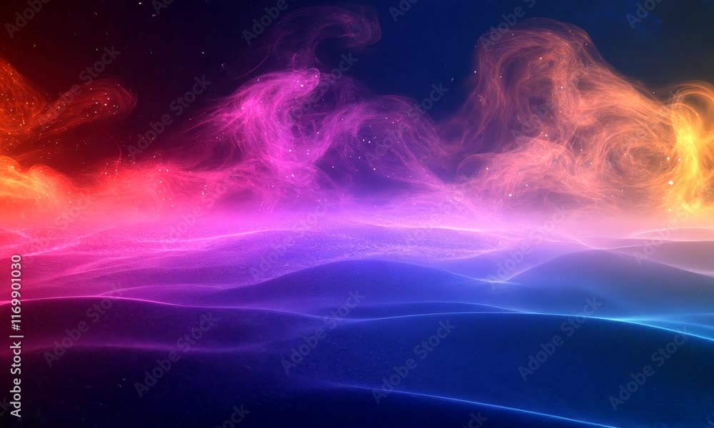 Cosmic landscape Nebula swirls above a glowing planet, starry background, perfect for fantasy or sci-fi design Cosmic landscape Nebula swirls above a glowing planet, starry background, perfect for fantasy or sci-fi design