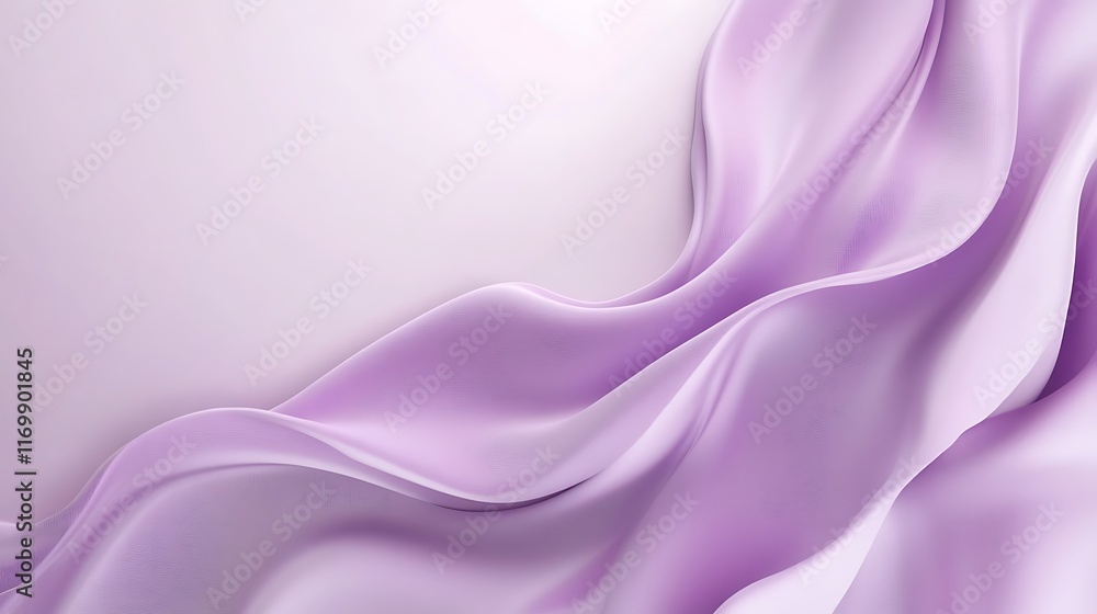 Obraz premium Elegant Lavender Fabric Draped Softly and Gracefully