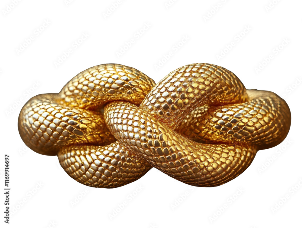 Obraz premium A golden knot symbolizing unity and connection.