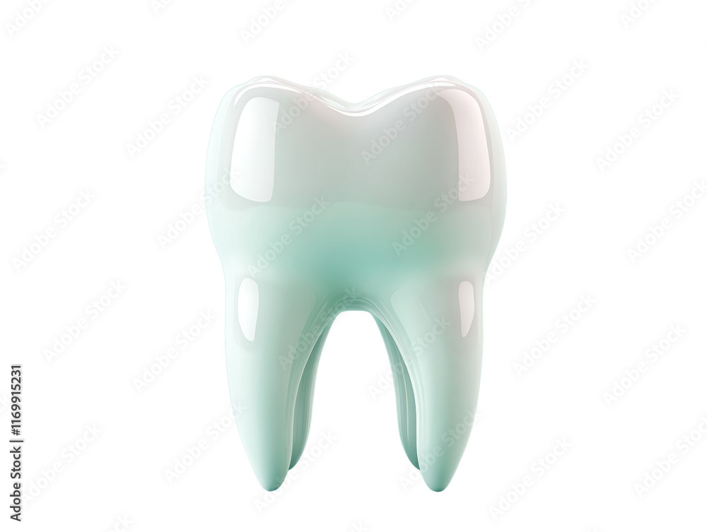 A shiny, healthy tooth with a minty sheen. A shiny, healthy tooth with a minty sheen.