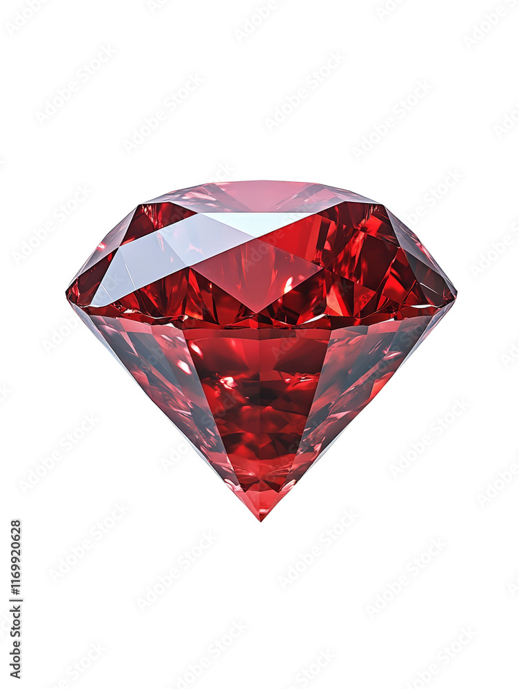 Brilliant red diamond sparkling with vivid clarity. Brilliant red diamond sparkling with vivid clarity.