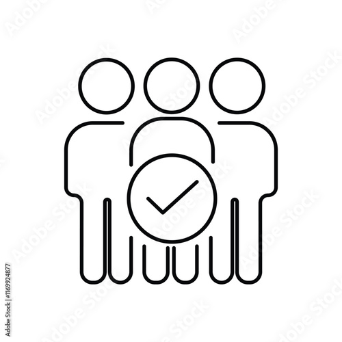 Eligible line Icon. Simple outline style. Able, adept, adequate, capable, competent, deserving, dextrose concept. Vector illustration isolated on white