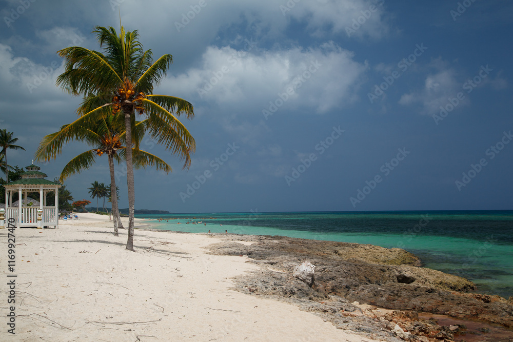 Beautiful tranquil Bany beach, Brisas Hotel, Guardalavaca, Holguin province, Cuba Beautiful tranquil Bany beach, Brisas Hotel, Guardalavaca, Holguin province, Cuba