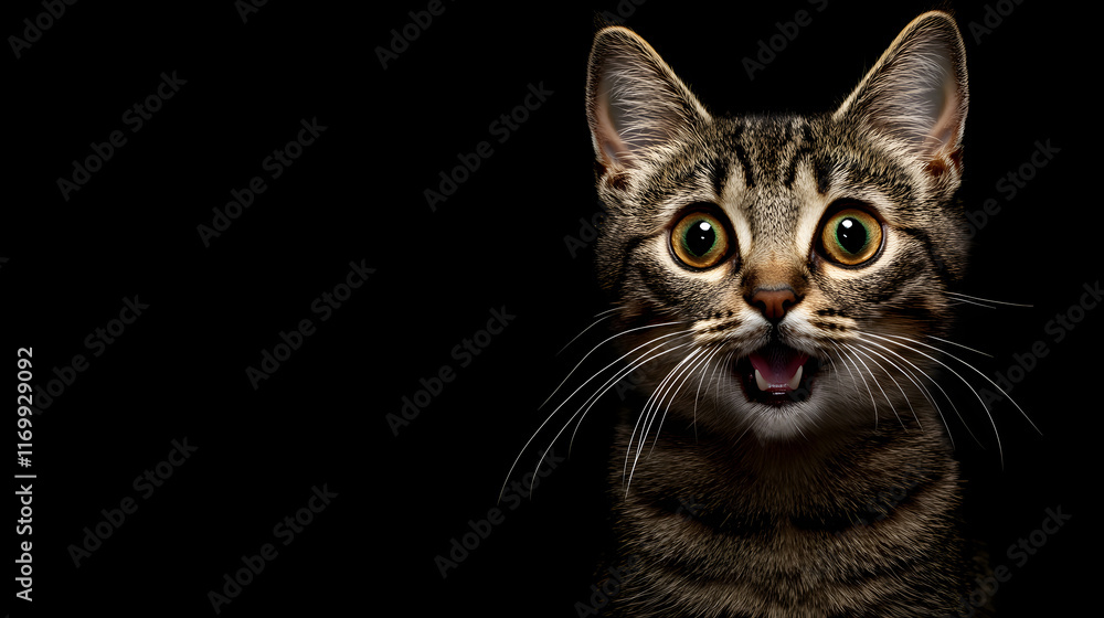 Crazy cat with cute with copy space new style Crazy cat with cute with copy space new style